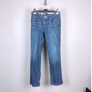 DKNY‎ Jeans Soho Stretch Denim Bootcut Pants Women 6R Blue Indigo Mid Rise 31"